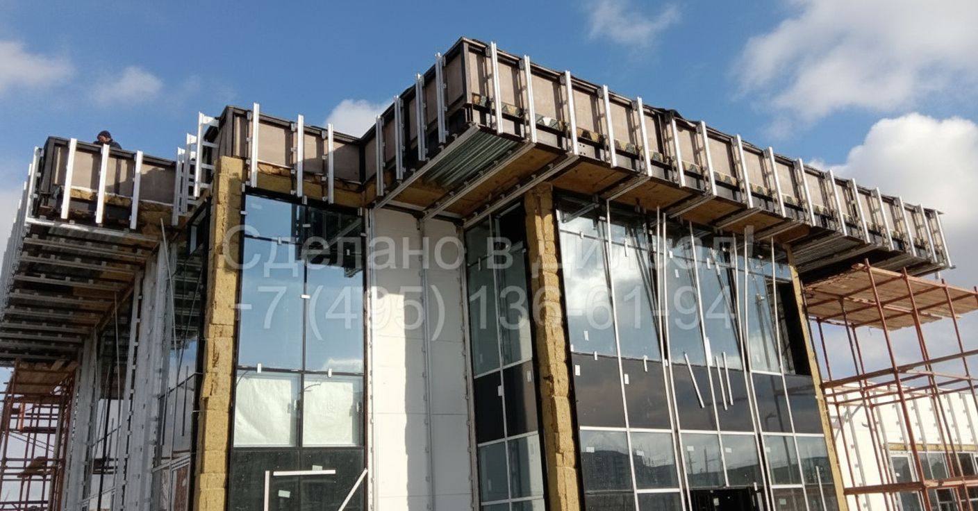 Пример вентилируемого фасада в интерпретации проекта: визуализация облицовки здания